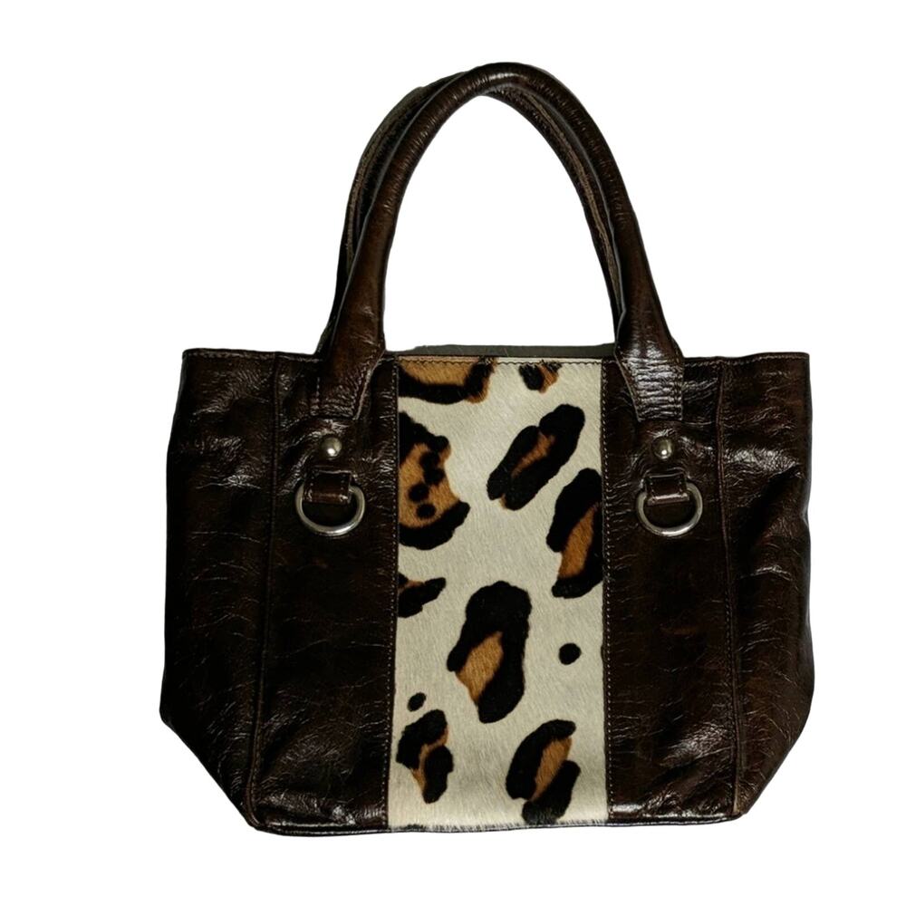 Innue Leather Calf Hair Purse/Handbag - EUC